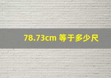 78.73cm 等于多少尺